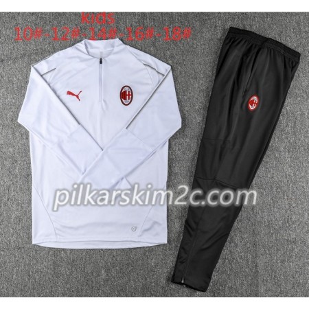 AC Milan Dziecięca Komplet Bluzy Treningowe Biały 2018-2019